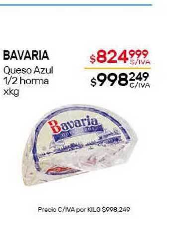 Nini Mayorista Bavaria Queso Azul 1/2 Horma oferta