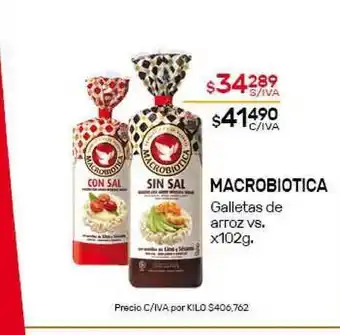 Nini Mayorista Macrobiotica Galletas De Arroz x 102g oferta