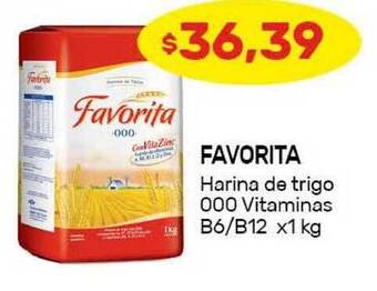Nini Mayorista Favorita Harina De Trigo 000 Vitaminas B6-b12 x 1kg oferta