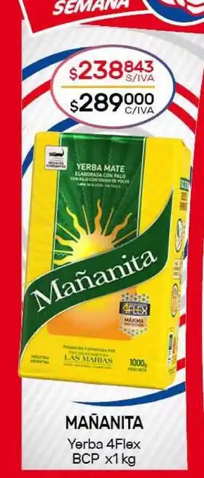 Nini Mayorista Mañanita Yerba 4 Flex Bcp x 1kg oferta