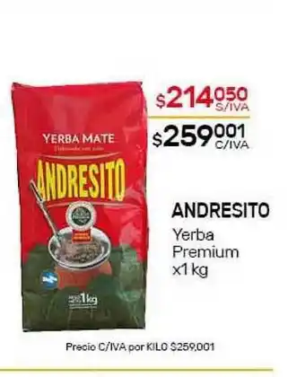 Nini Mayorista Andresito Yerba Premium x 1kg oferta