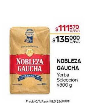 Nini Mayorista Nobleza Gaucha Yerba Selección x 500g oferta