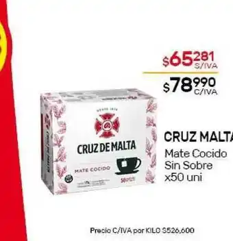 Nini Mayorista Cruz De Malta Mate Cocido Sin Sobre x 50uni oferta