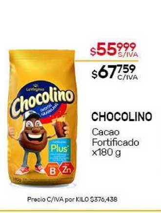 Nini Mayorista Chocolino Cacao Fortificado x 180g oferta
