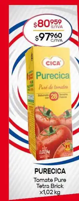 Nini Mayorista Purecica Tomate Pure Tetra Brick x 1.02kg oferta