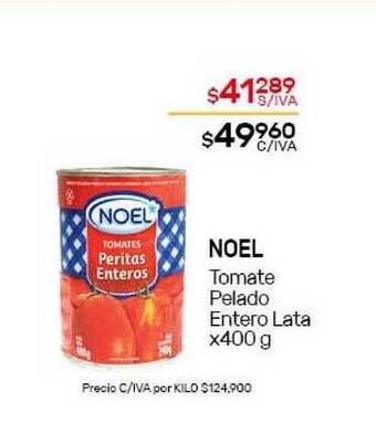 Nini Mayorista Noel Tomate Pelado Entero lata x 400g oferta
