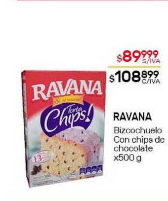Nini Mayorista Ravana Bizcochuelo Con Chips De Chocolate x 500g oferta