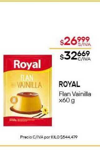 Nini Mayorista Royal Flan Vainilla x 60g oferta