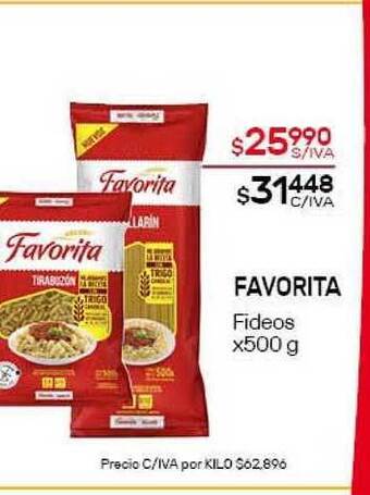 Nini Mayorista Favorita Fideos x 500g oferta