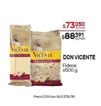 Nini Mayorista Don Vicente Fideos x 500g oferta