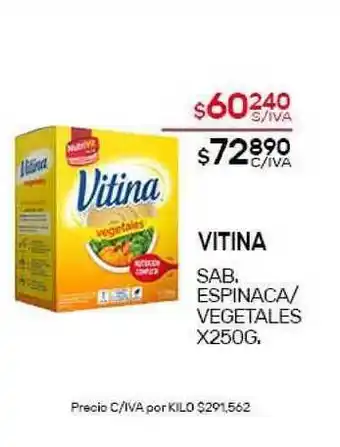 Nini Mayorista Vitina Sab. Espinaca - Vegetales x 250g oferta