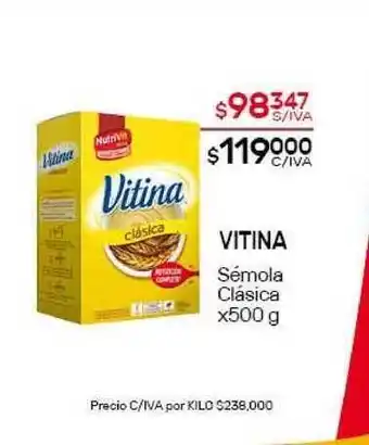 Nini Mayorista Vitina Sêmola Clásica x 500g oferta