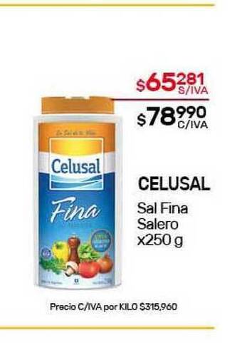 Nini Mayorista Celusal Sal Fina Salero x 250g oferta