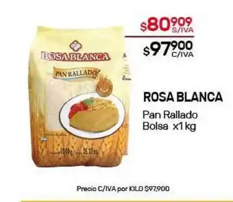 Nini Mayorista Rosa Blanca Pan Rallado Bolsa x 1kg oferta