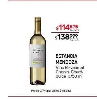 Nini Mayorista Estancia Mendoza Vino Bi-varietal Chenin-chard. Dulce x 750ml oferta