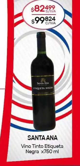 Nini Mayorista Santa Ana Vino Tinto Etiqueta Negra x 750ml oferta