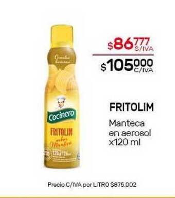 Nini Mayorista Fritolim Manteca En Aerosol x 120ml oferta