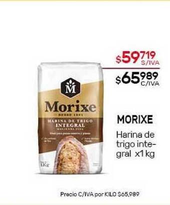 Nini Mayorista Morixe Harina De Trigo Integral x 1kg oferta