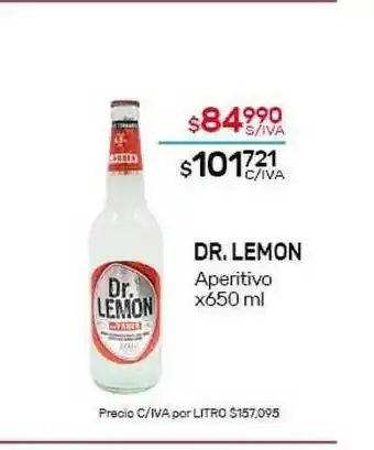 Nini Mayorista Dr. Lemon Aperitivo x 650ml oferta