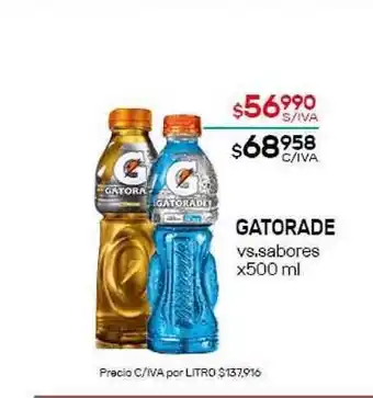Nini Mayorista Gatorade vs. sabores x 500ml oferta