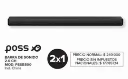 Carrefour Poss barra de Sonido 2.0 CH oferta