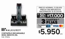 Carrefour Nalk & Rey cortapelo recargable oferta