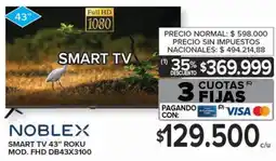 Carrefour Noblex Smart TV 43" ROKU oferta