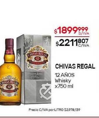 Nini Mayorista Chivas Regal 12 Años Whisky x 750ml oferta