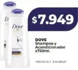 Supermayorista Vital Dove shampoo y acondicionador oferta