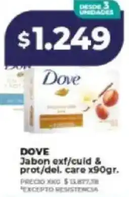 Supermayorista Vital Dove jabon exf/culd & prot/del. care oferta