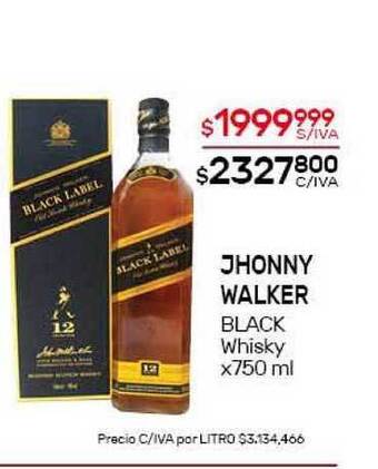 Nini Mayorista Jhonny Walker Black Whisky x 750ml oferta
