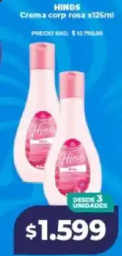 Supermayorista Vital Hinds crema corp rosa oferta