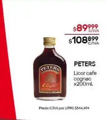 Nini Mayorista Peters Licor Cafe Cognac x 200ml oferta