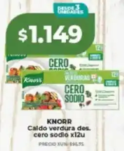 Supermayorista Vital Knorr caldo verdura des. cero sodio oferta
