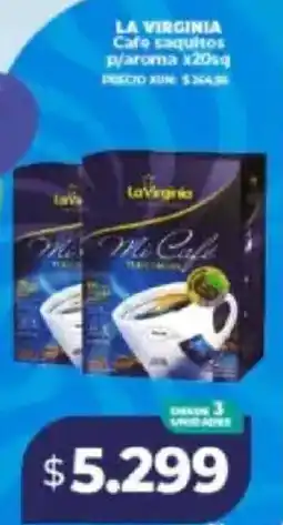 Supermayorista Vital La virginia cafe saquitos p/aroma oferta