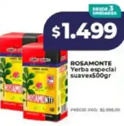 Supermayorista Vital Rosamonte yerba especial suave oferta
