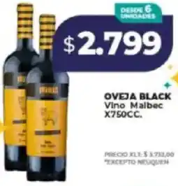Supermayorista Vital Oveja black vino malbec oferta