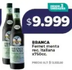 Supermayorista Vital Branca fernet menta rec. italiana oferta