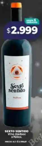 Supermayorista Vital Sexto sentido vino malbec oferta