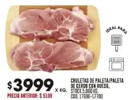 Coto Chuletas de paleta/paleta de cerdo con hueso oferta