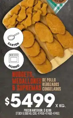 Coto Nuggets medallones & supremas de pollo rebozado congelados oferta