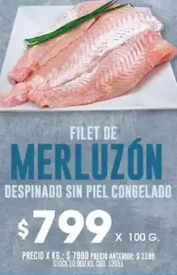 Coto Filet de merluzón despinado sin piel congelado oferta