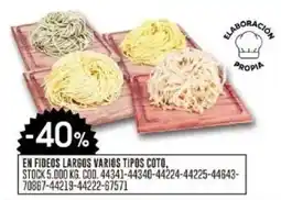 Coto En fideos largos varios tipos coto oferta