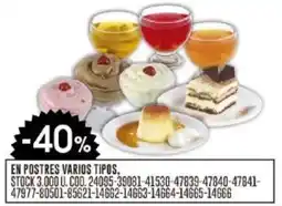 Coto En postres varios tipos oferta