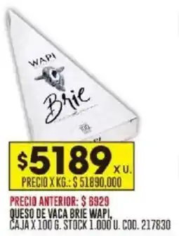 Coto Wapi brie queso de vaca caja oferta