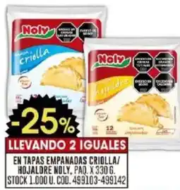 Coto En tapas empanadas criolla/ hojaldre noly, paq. oferta