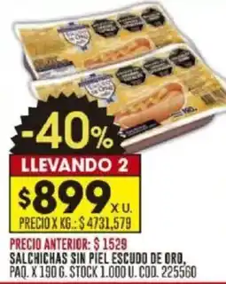 Coto Salchichas sin piel escudo de oro, paq. oferta