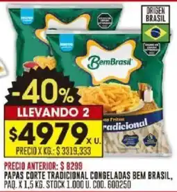 Coto Papas corte tradicional congeladas bem brasil, paq. oferta