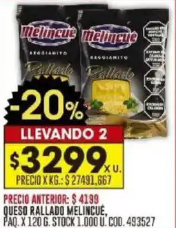 Coto Queso rallado melincue, paq. oferta