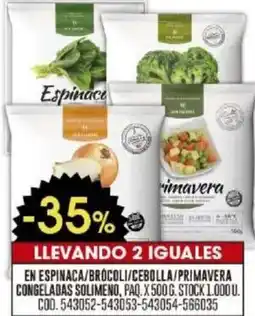 Coto En espinaca/brócoli/cebolla/primavera congeladas Solimeno, paq. oferta
